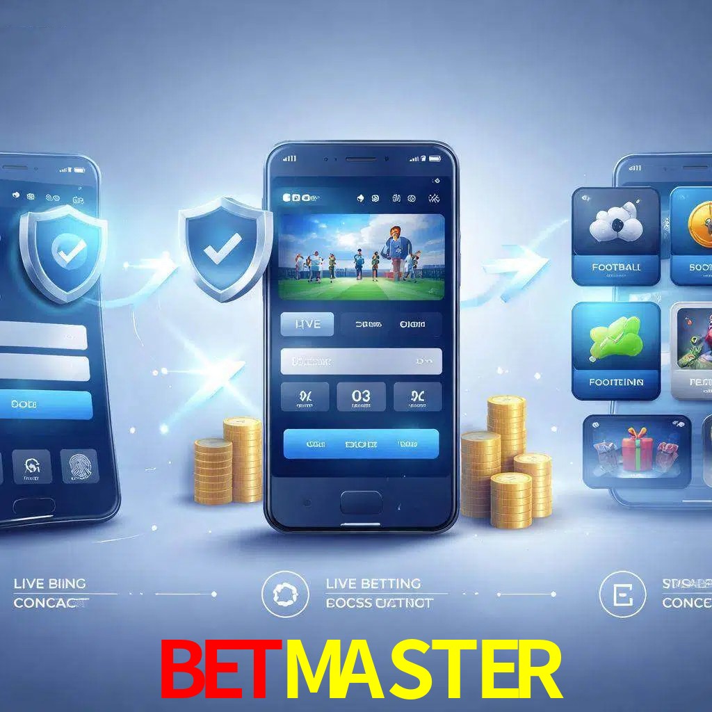 Pasos de acceso a la app BETMASTER en pantalla de teléfono móvil